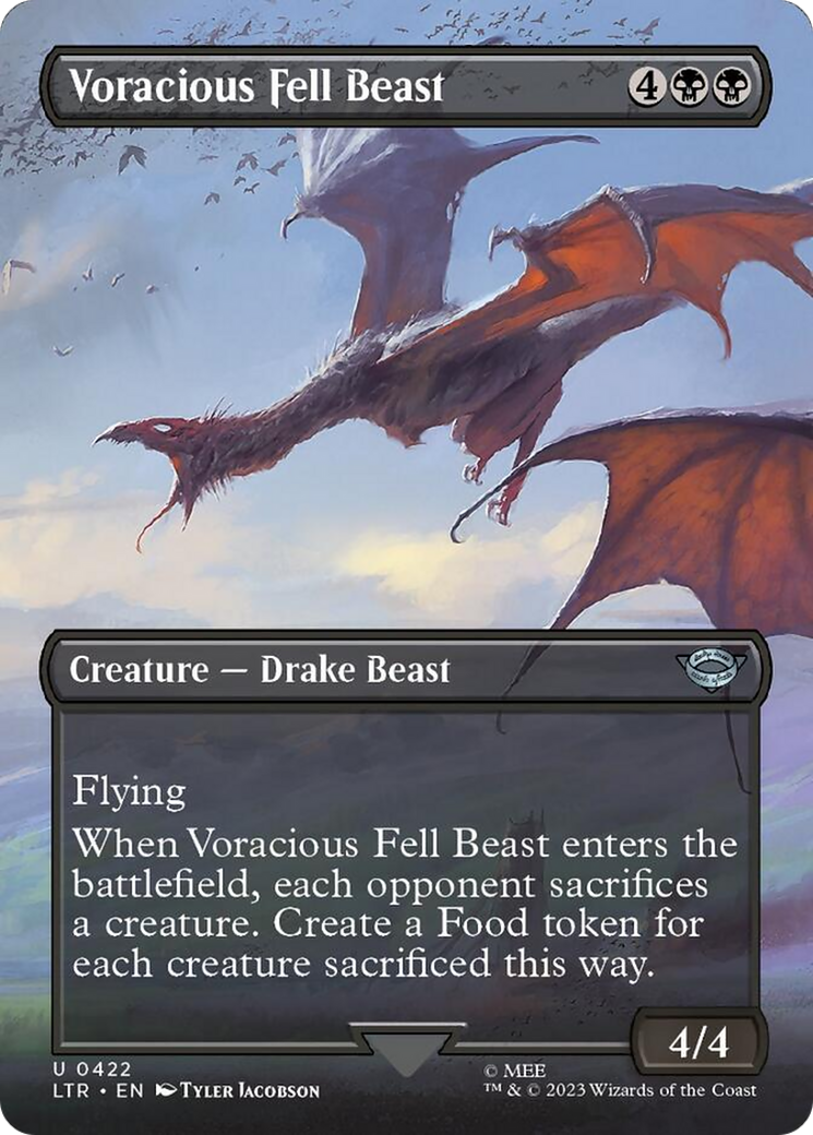 Voracious Fell Beast (Borderless Alternate Art) [The Lord of the Rings: Tales of Middle-Earth] | Game Master's Emporium (The New GME)
