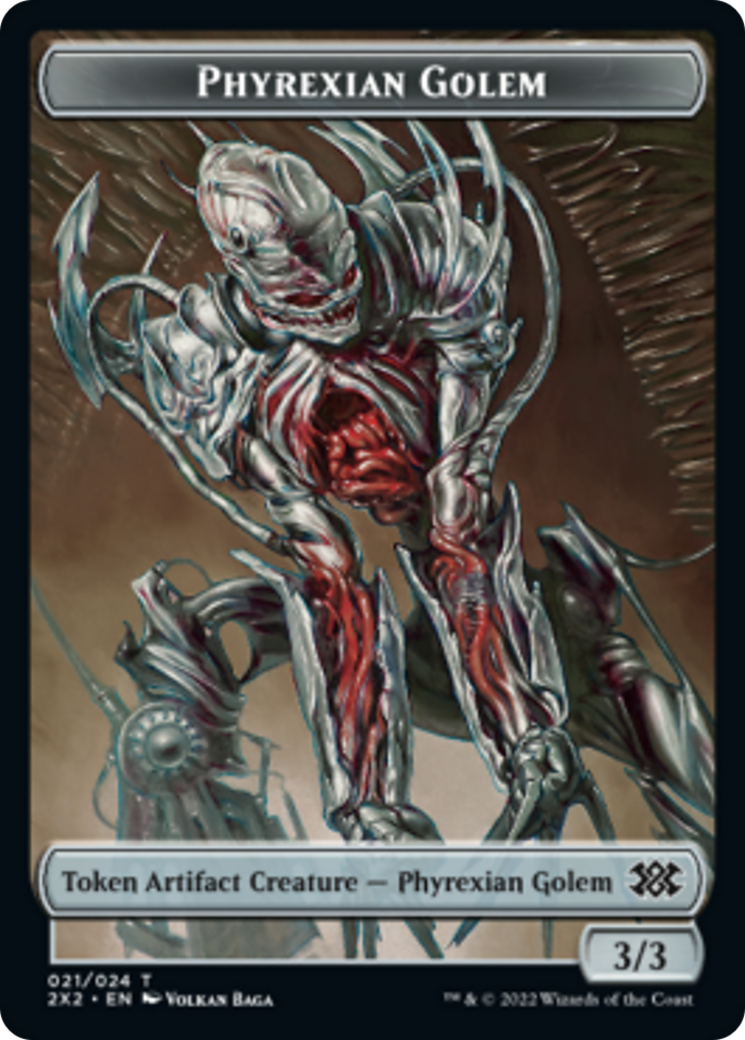 Bear // Phyrexian Golem Double-Sided Token [Double Masters 2022 Tokens] | Game Master's Emporium (The New GME)