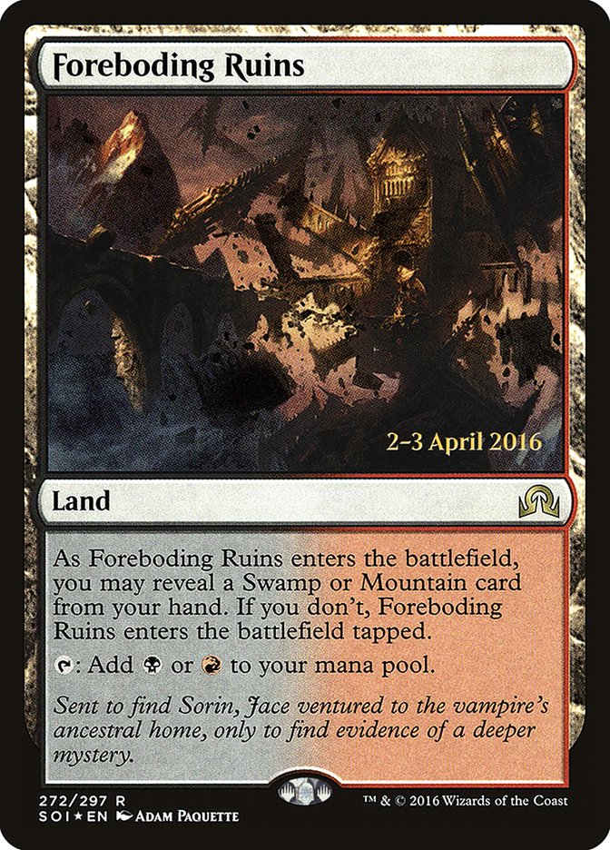 Foreboding Ruins [Shadows over Innistrad Prerelease Promos] | Game Master's Emporium (The New GME)