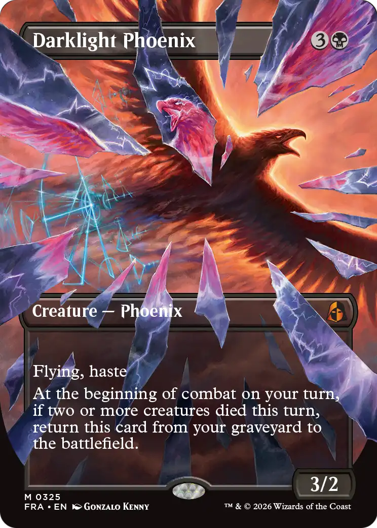 Darklight Phoenix (Borderless) (0325) [Reality Fracture] | Game Master's Emporium (The New GME)