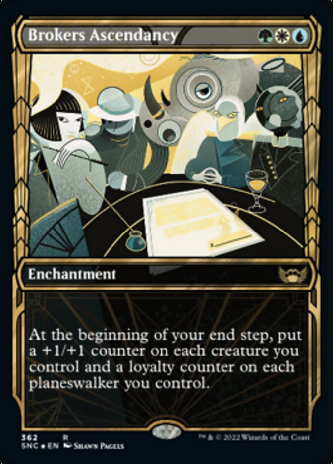 Brokers Ascendancy (Showcase Golden Age Gilded Foil) [Streets of New Capenna] | Game Master's Emporium (The New GME)