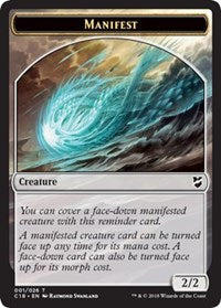 Manifest // Zombie Double-Sided Token [Commander 2018 Tokens] | Game Master's Emporium (The New GME)