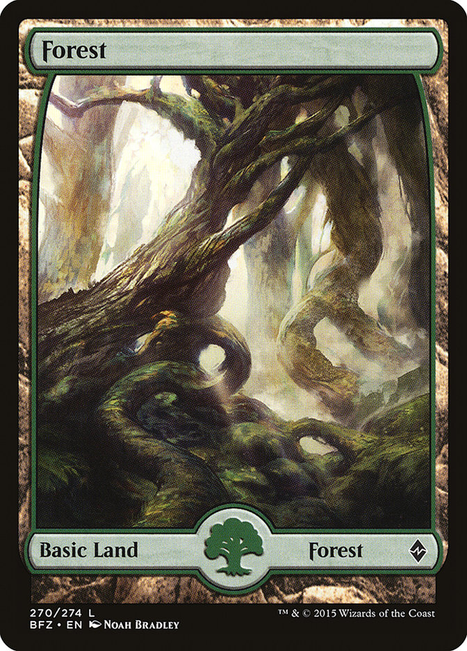 Forest (270) (Full Art) [Battle for Zendikar] | Game Master's Emporium (The New GME)
