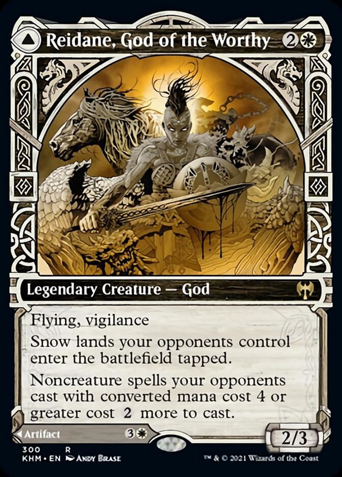 Reidane, God of the Worthy // Valkmira, Protector's Shield (Showcase) [Kaldheim] | Game Master's Emporium (The New GME)