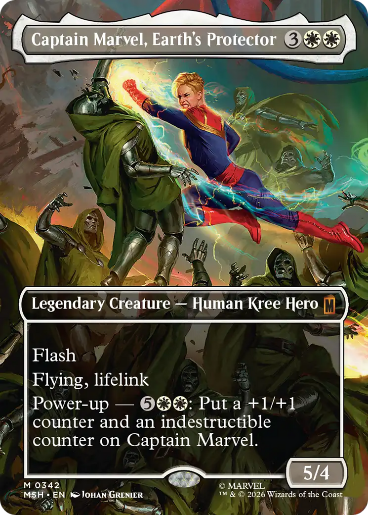 Captain Marvel, Earth's Protector (Borderless) (0342) [Marvel Super Heroes] | Game Master's Emporium (The New GME)