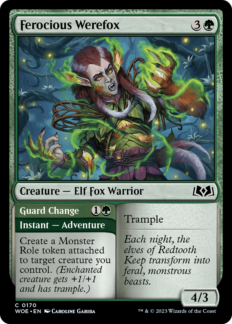 Ferocious Werefox // Guard Change [Wilds of Eldraine] | Game Master's Emporium (The New GME)