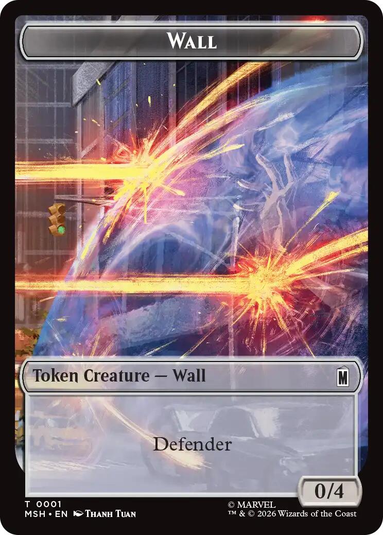 Wall // Alien Double-Sided Token [Marvel Super Heroes Tokens] | Game Master's Emporium (The New GME)