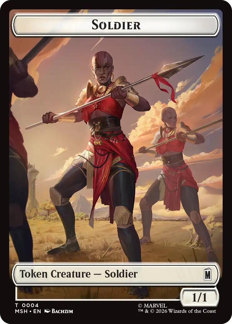 Soldier // Clue Double-Sided Token [Marvel Super Heroes Tokens] | Game Master's Emporium (The New GME)