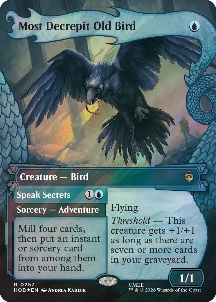 Most Decrepit Old Bird (Showcase) (Surge Foil) [The Hobbit] | Game Master's Emporium (The New GME)