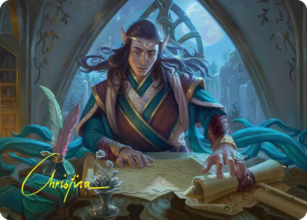 Elrond, Moon-Reader Art Card (Gold-Stamped Signature) [The Hobbit Art Series] | Game Master's Emporium (The New GME)