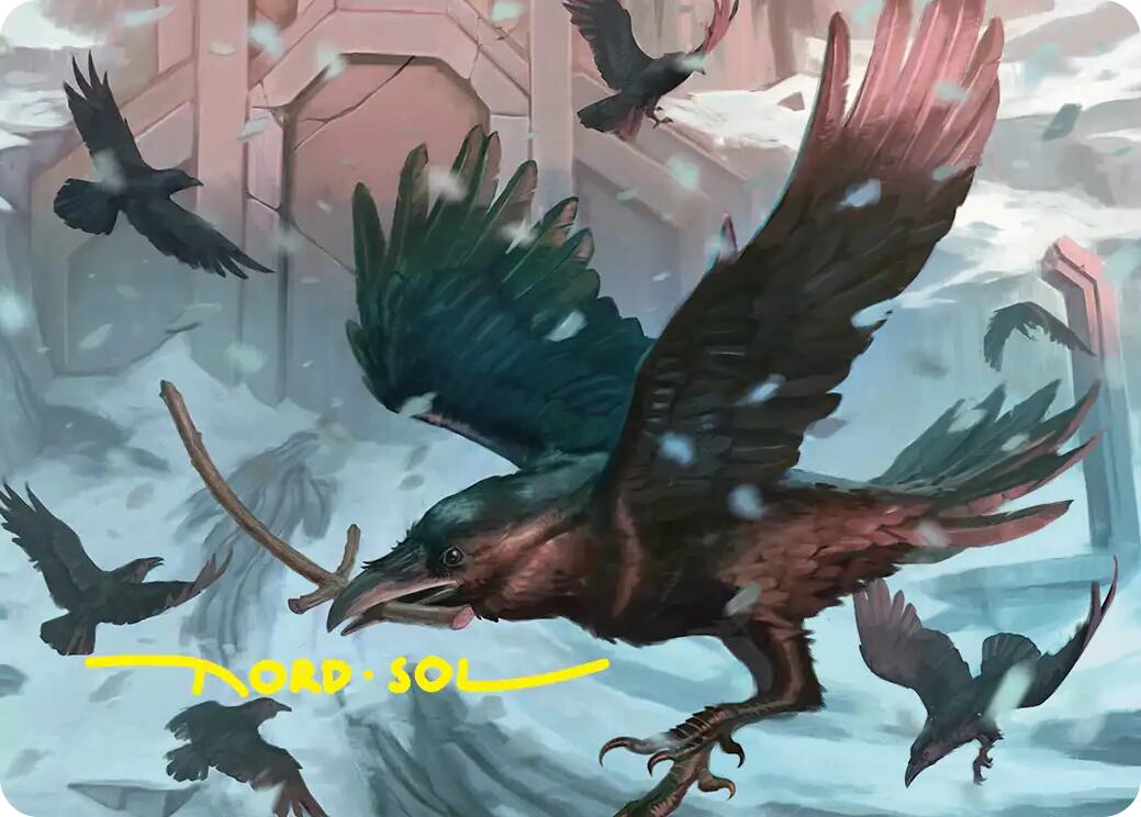Ravenhill Flock Art Card (Gold-Stamped Signature) [The Hobbit Art Series] | Game Master's Emporium (The New GME)