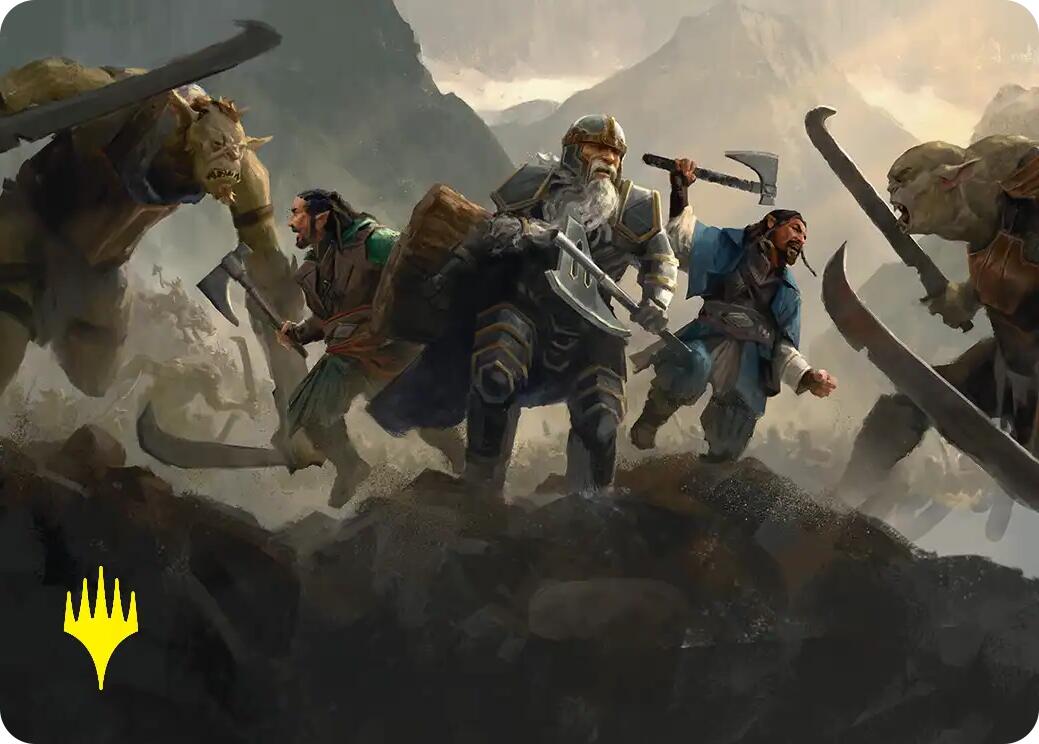 Struggle of Howling Steel Art Card (Gold-Stamped) [The Hobbit Art Series] | Game Master's Emporium (The New GME)