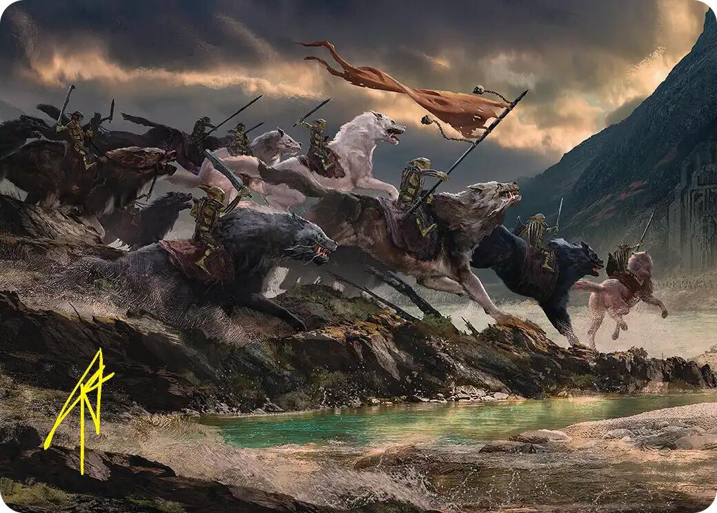 Tide of Fury and Disorder Art Card (Gold-Stamped Signature) [The Hobbit Art Series] | Game Master's Emporium (The New GME)