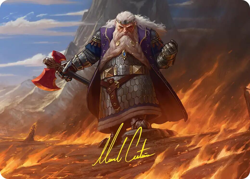 Dain of the Ancient Halls Art Card (Gold-Stamped Signature) [The Hobbit Art Series] | Game Master's Emporium (The New GME)