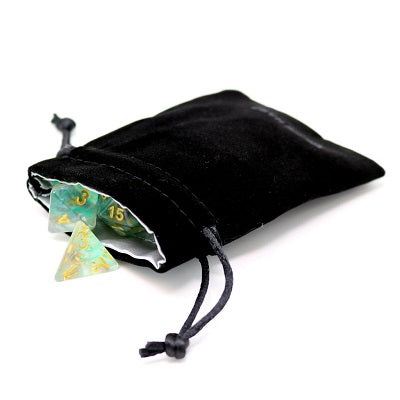 Dice Bag Black Small Satin-lined | Game Master's Emporium (The New GME)