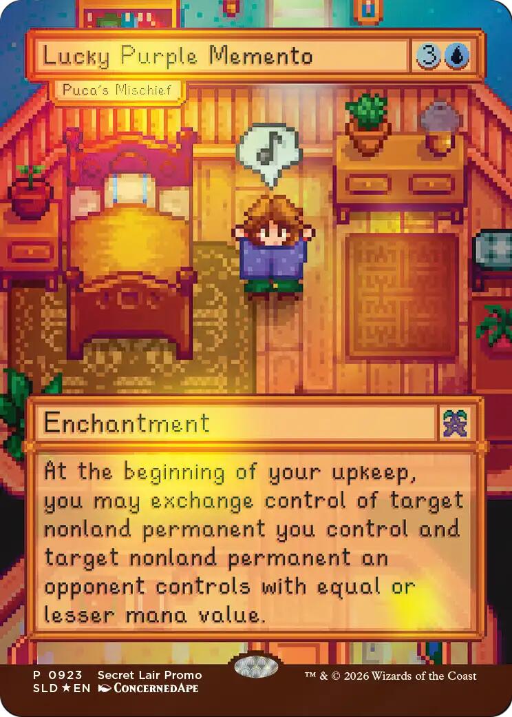Lucky Purple Memento - Puca's Mischief [Secret Lair Drop Series] | Game Master's Emporium (The New GME)