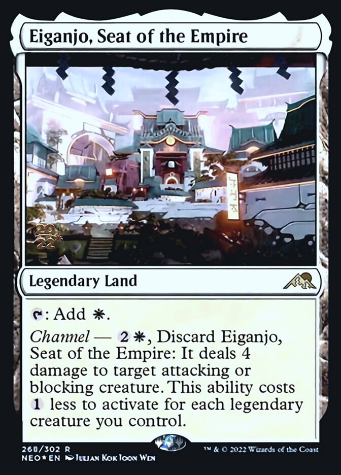 Eiganjo, Seat of the Empire [Kamigawa: Neon Dynasty Prerelease Promos] | Game Master's Emporium (The New GME)