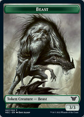 Beast // Treasure Double-Sided Token [Kamigawa: Neon Dynasty Commander Tokens] | Game Master's Emporium (The New GME)