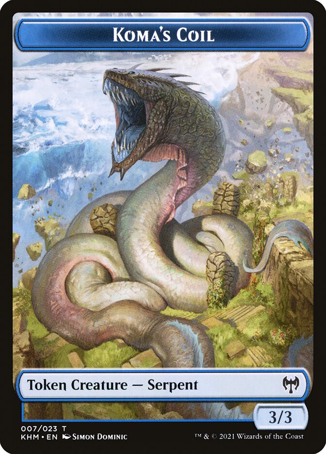 Dwarf Berserker // Koma's Coil Double-Sided Token [Kaldheim Tokens] | Game Master's Emporium (The New GME)