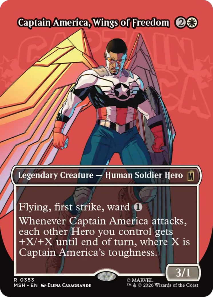 Captain America, Wings of Freedom (Borderless) [Marvel Super Heroes] | Game Master's Emporium (The New GME)