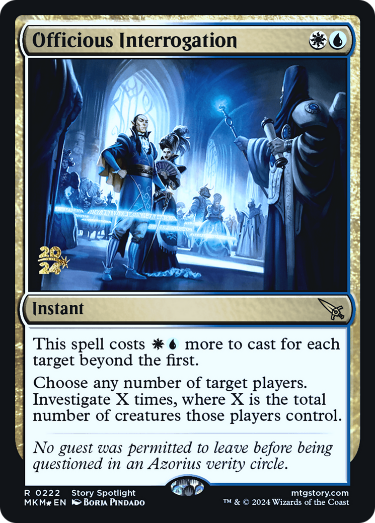 Officious Interrogation [Murders at Karlov Manor Prerelease Promos] | Game Master's Emporium (The New GME)