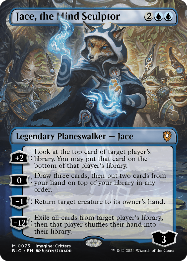 Jace, the Mind Sculptor (Borderless) [Bloomburrow Commander] | Game Master's Emporium (The New GME)