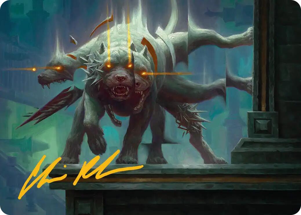 Flickering Hound Art Card (2/54) (Gold-Stamped Signature) [Reality Fracture Art Series] | Game Master's Emporium (The New GME)