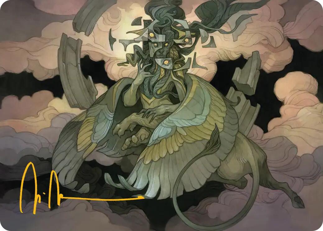 Sphinx of False Conclusions Art Card (Gold-Stamped Signature) [Reality Fracture Art Series] | Game Master's Emporium (The New GME)