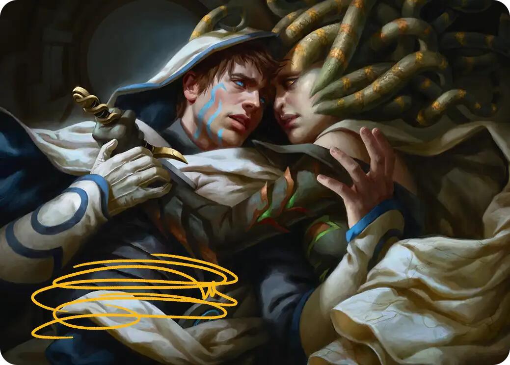 Vraska's Final Mercy Art Card (Gold-Stamped Signature) [Reality Fracture Art Series] | Game Master's Emporium (The New GME)