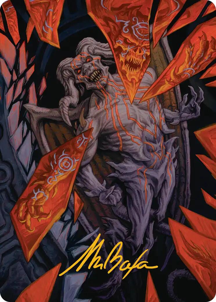 Curse-Marred Demon Art Card (Gold-Stamped Signature) [Reality Fracture Art Series] | Game Master's Emporium (The New GME)