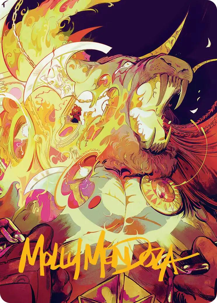 Ajani's Anguish Art Card (Gold-Stamped Signature) [Reality Fracture Art Series] | Game Master's Emporium (The New GME)