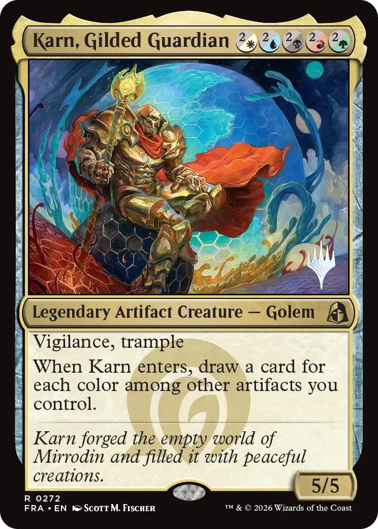Karn, Gilded Guardian [Reality Fracture Promos] | Game Master's Emporium (The New GME)