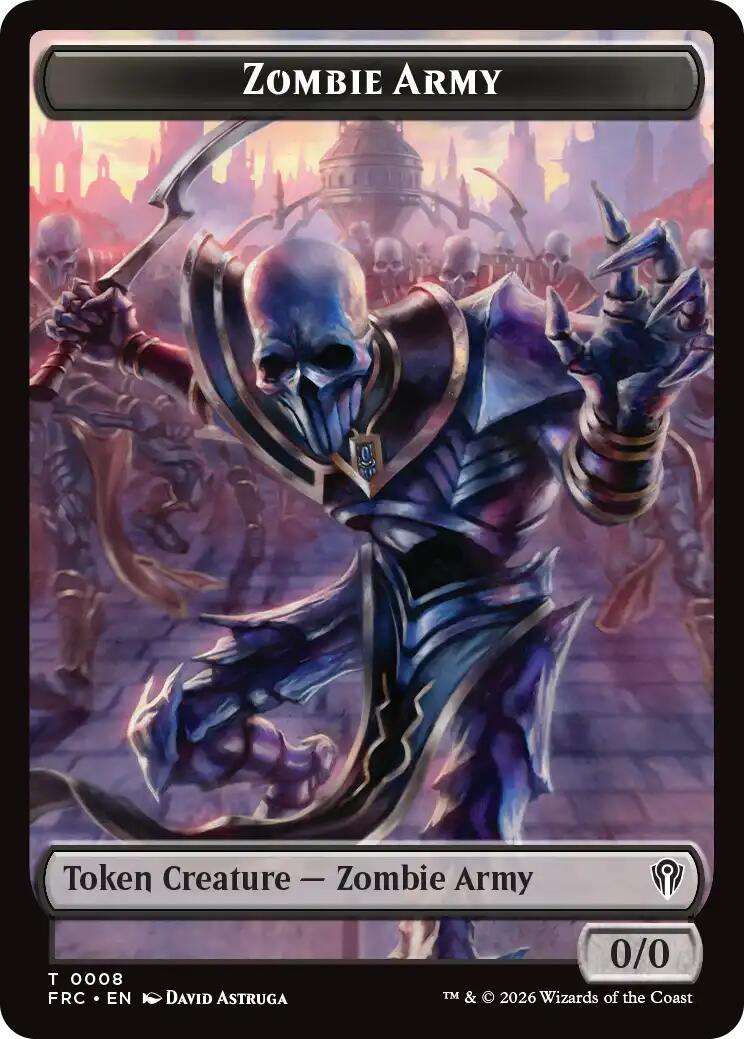 Zombie Army // Goblin Double-Sided Token [Reality Fracture Commander Tokens] | Game Master's Emporium (The New GME)
