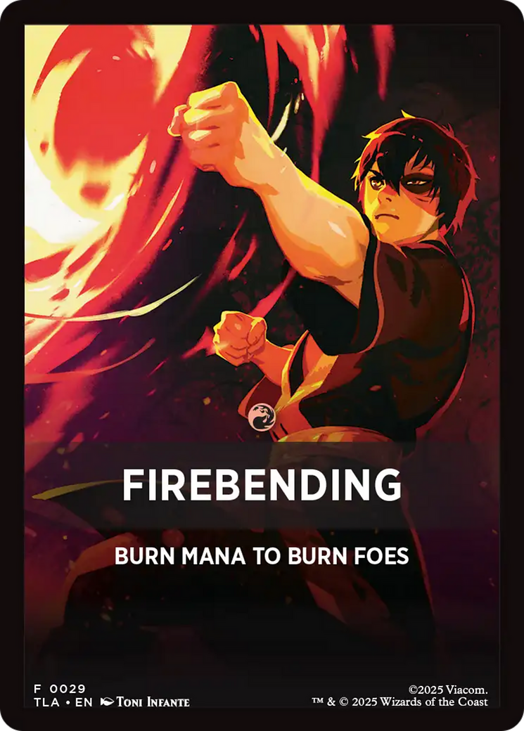 Firebending Theme Card (0029) [Avatar: The Last Airbender Tokens] | Game Master's Emporium (The New GME)