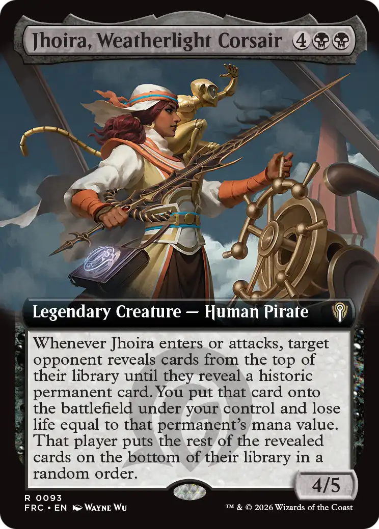 Jhoira, Weatherlight Corsair (Extended Art) [Reality Fracture Commander] | Game Master's Emporium (The New GME)