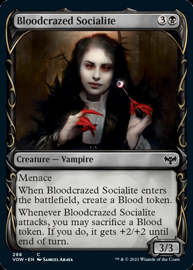 Bloodcrazed Socialite (Showcase Fang Frame) [Innistrad: Crimson Vow] | Game Master's Emporium (The New GME)