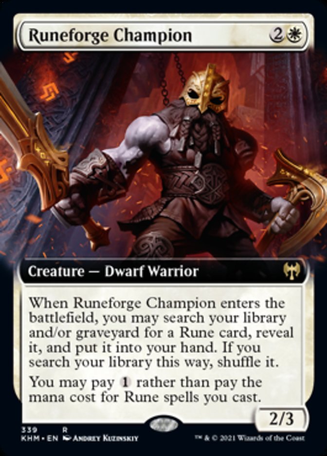 Runeforge Champion (Extended Art) [Kaldheim] | Game Master's Emporium (The New GME)