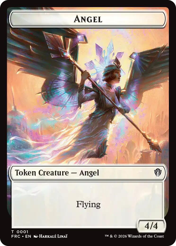 Angel // Myr Double-Sided Token [Reality Fracture Commander Tokens] | Game Master's Emporium (The New GME)