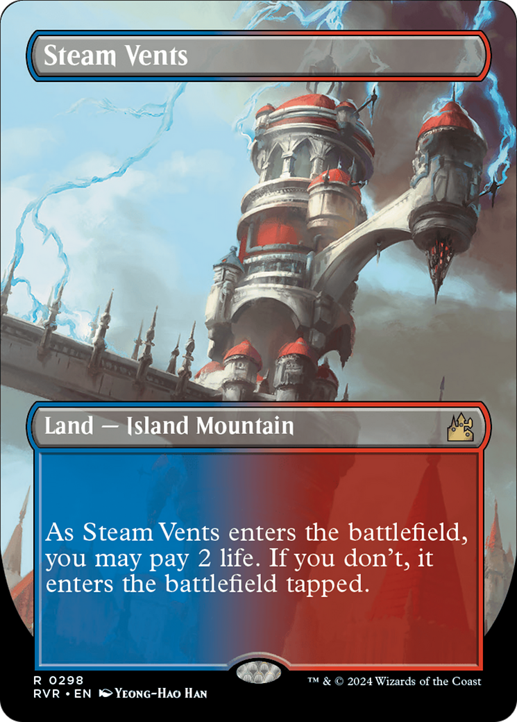 Steam Vents (Borderless) [Ravnica Remastered] | Game Master's Emporium (The New GME)