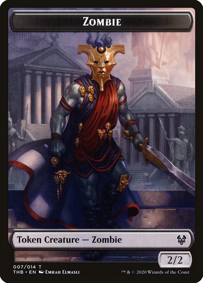 Human Soldier // Zombie Double-Sided Token [Theros Beyond Death Tokens] | Game Master's Emporium (The New GME)