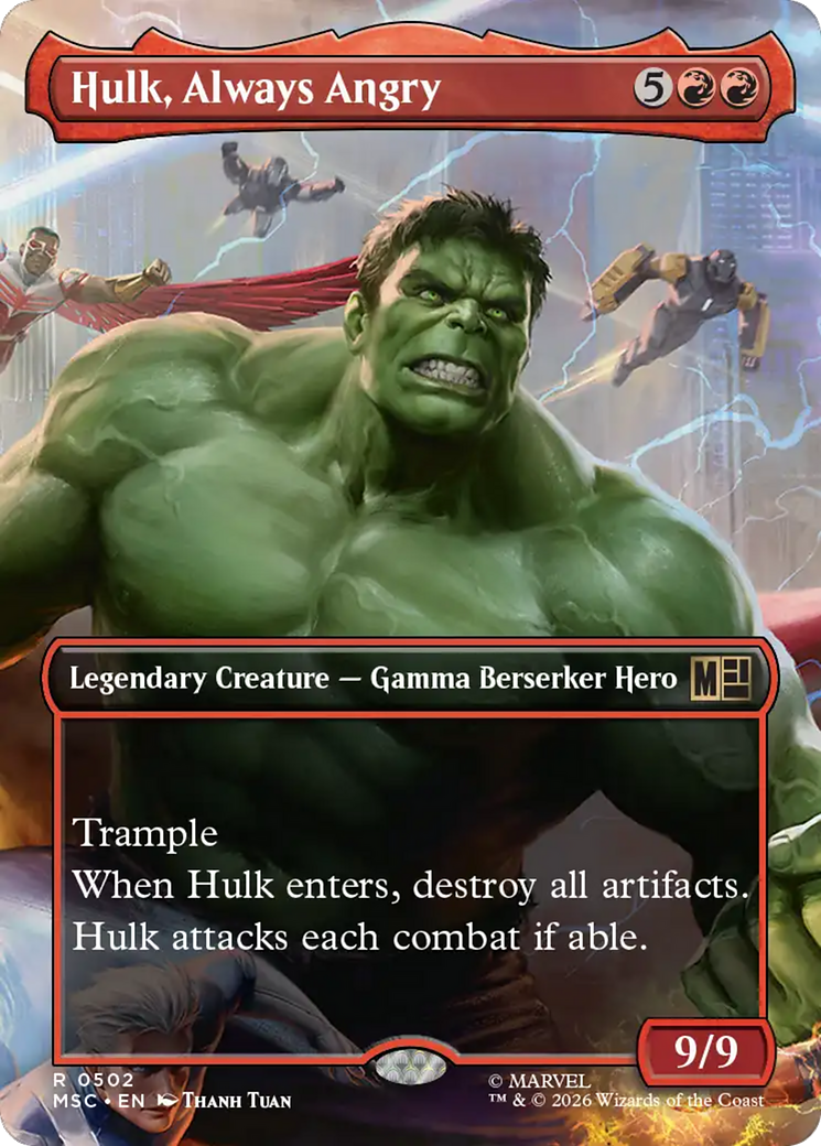 Hulk, Always Angry (Borderless) [Marvel Super Heroes Commander] | Game Master's Emporium (The New GME)