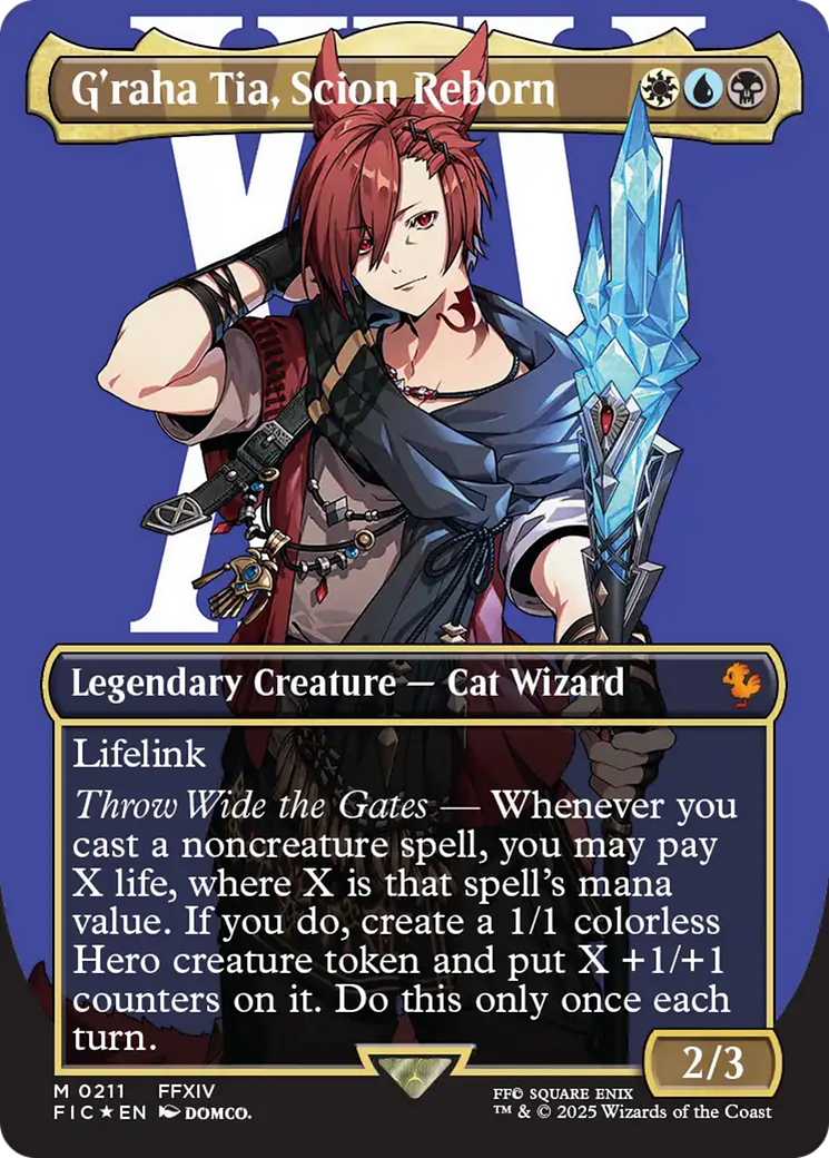 G'raha Tia, Scion Reborn (Borderless) (Surge Foil) [FINAL FANTASY Commander] | Game Master's Emporium (The New GME)