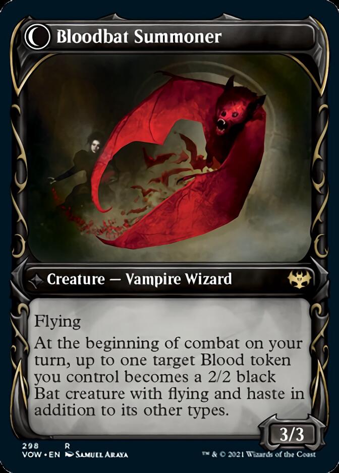 Voldaren Bloodcaster // Bloodbat Summoner (Showcase Fang Frame) [Innistrad: Crimson Vow] | Game Master's Emporium (The New GME)
