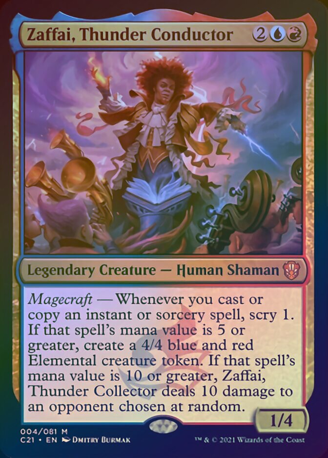 Zaffai, Thunder Conductor (Display Commander) [Commander 2021] | Game Master's Emporium (The New GME)