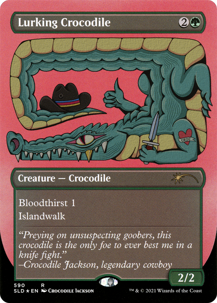 Lurking Crocodile (Foil Etched) [Secret Lair Drop Promos] | Game Master's Emporium (The New GME)