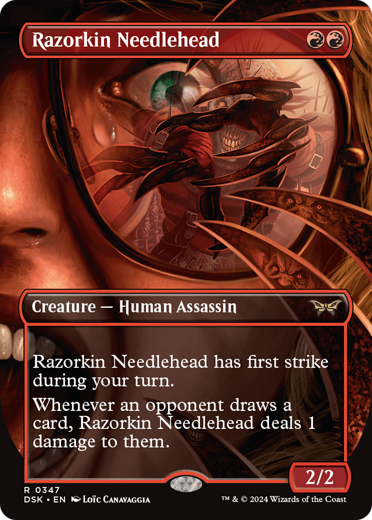 Razorkin Needlehead (Borderless) [Duskmourn: House of Horror] | Game Master's Emporium (The New GME)