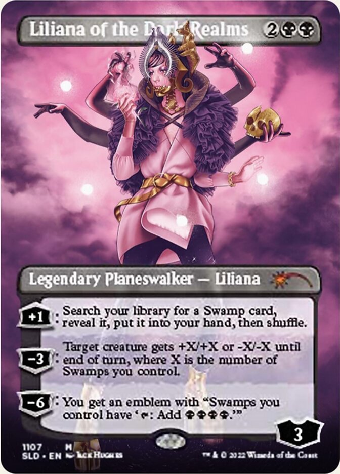 Liliana of the Dark Realms (Borderless) [Secret Lair Drop Series] | Game Master's Emporium (The New GME)