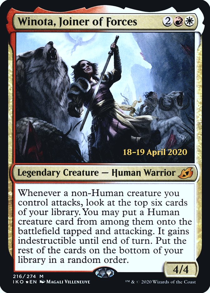 Winota, Joiner of Forces [Ikoria: Lair of Behemoths Prerelease Promos] | Game Master's Emporium (The New GME)
