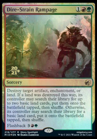 Dire-Strain Rampage [Innistrad: Midnight Hunt Prerelease Promos] | Game Master's Emporium (The New GME)