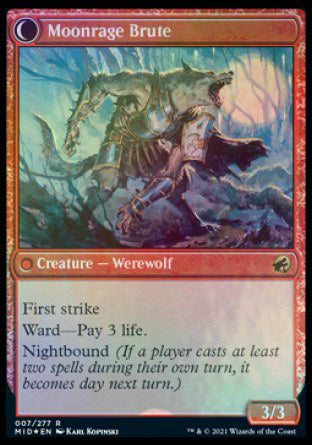 Brutal Cathar // Moonrage Brute [Innistrad: Midnight Hunt Prerelease Promos] | Game Master's Emporium (The New GME)